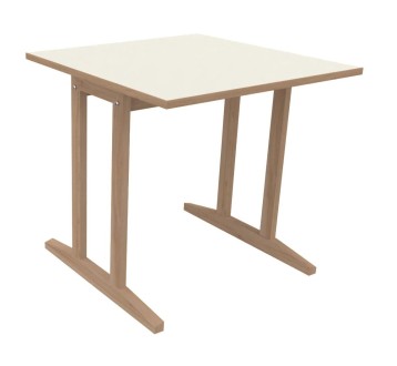 Table Soline piètement à dégagement latéral - 80x80 cm